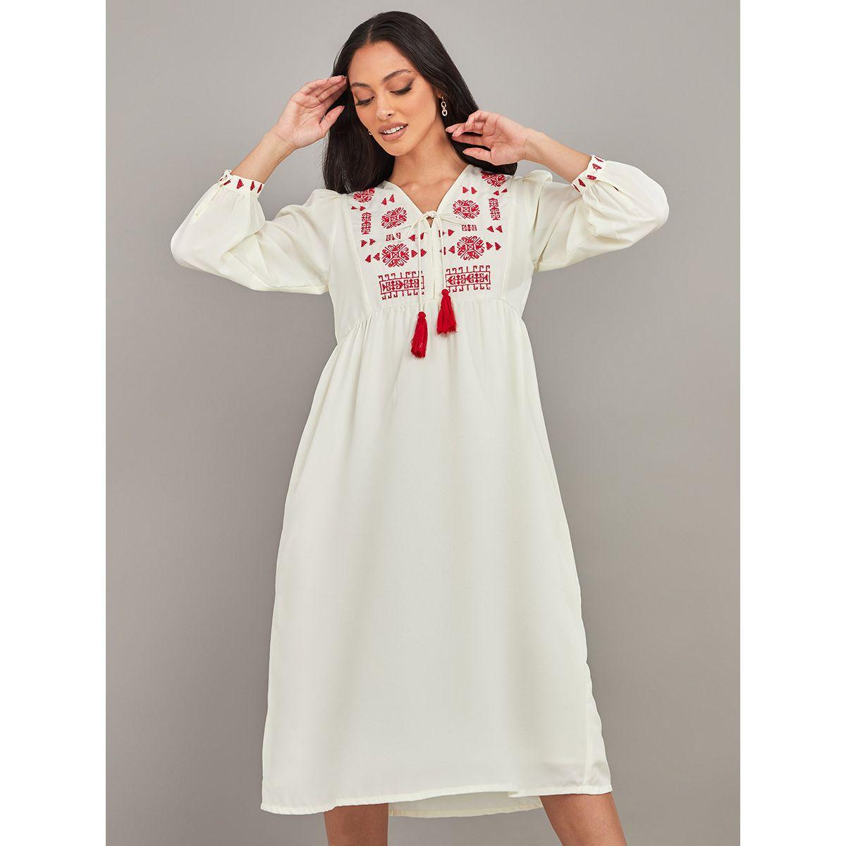 فستان ميدي باكمام طويلة من ستايلي-women-clothing-dresses-image-2