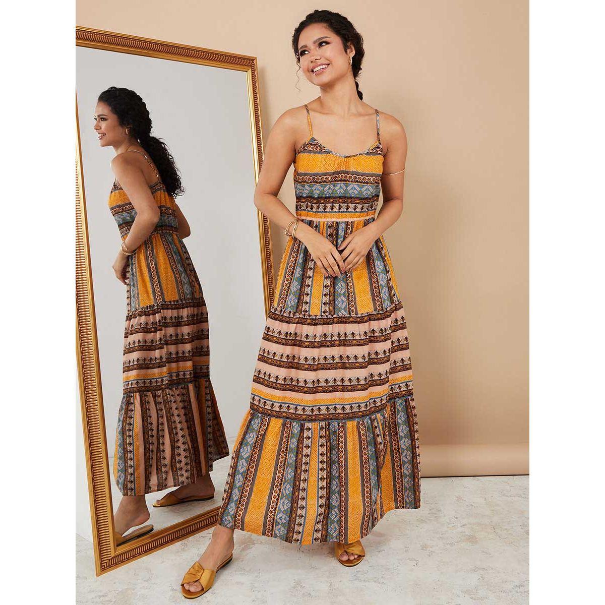 فستان طويل مطبع بالكامل من ستايلي-women-clothing-dresses-image-2