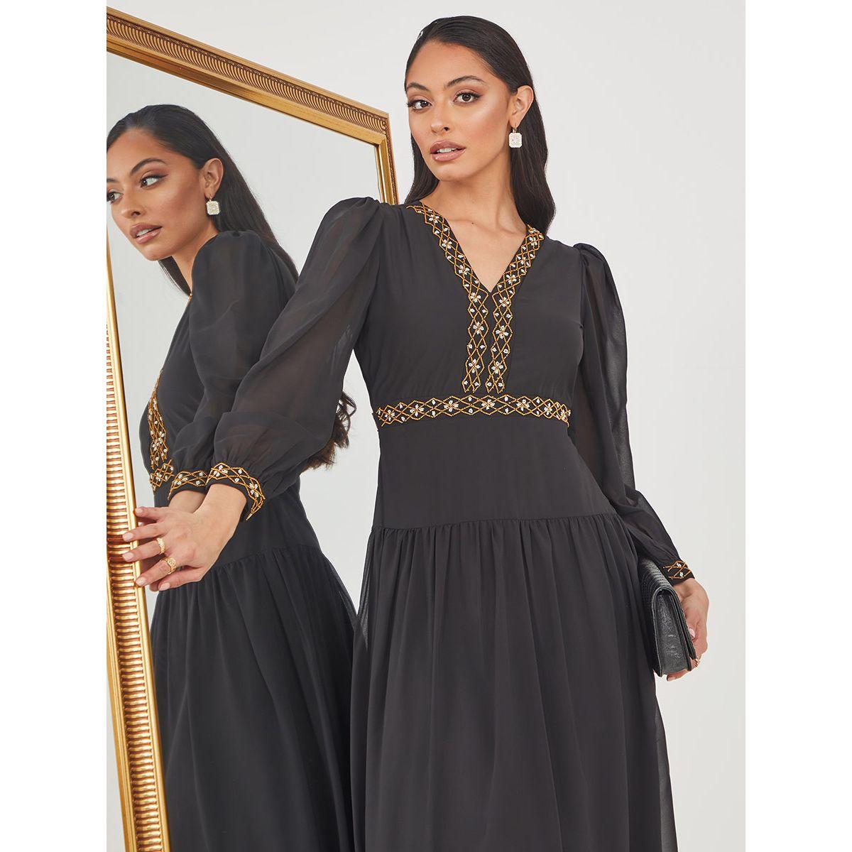فستان طويل باكمام طويلة من ستايلي-women-clothing-dresses-image-2