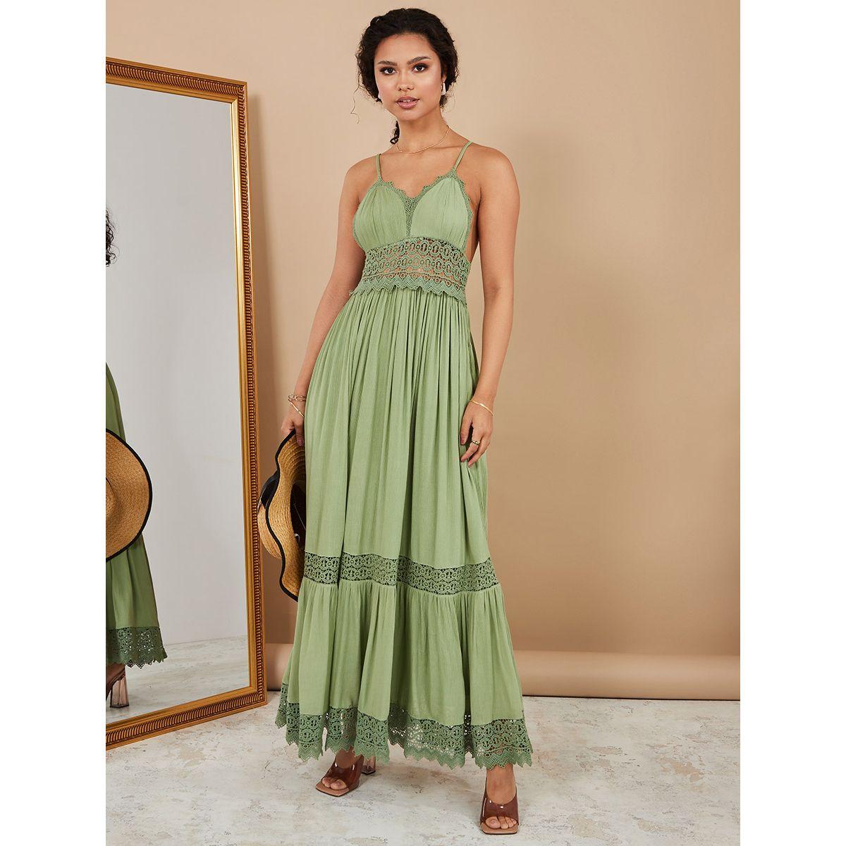 فستان طويل بتداخلات كروشيه من ستايلي-women-clothing-dresses-image-1
