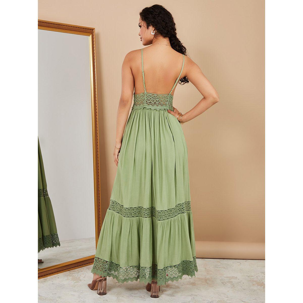 Styli Strappy Crochet Insert Tiered Maxi Dress-women-clothing-dresses-image-4