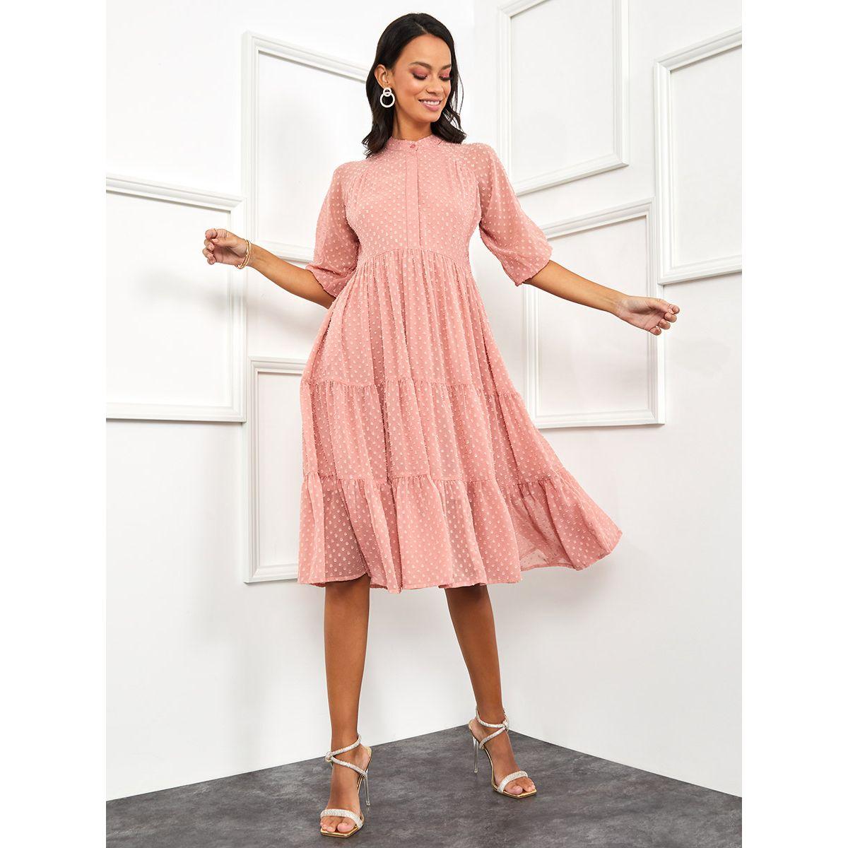 فستان ميدي بكسرات من ريد تايب-women-clothing-dresses-image-2