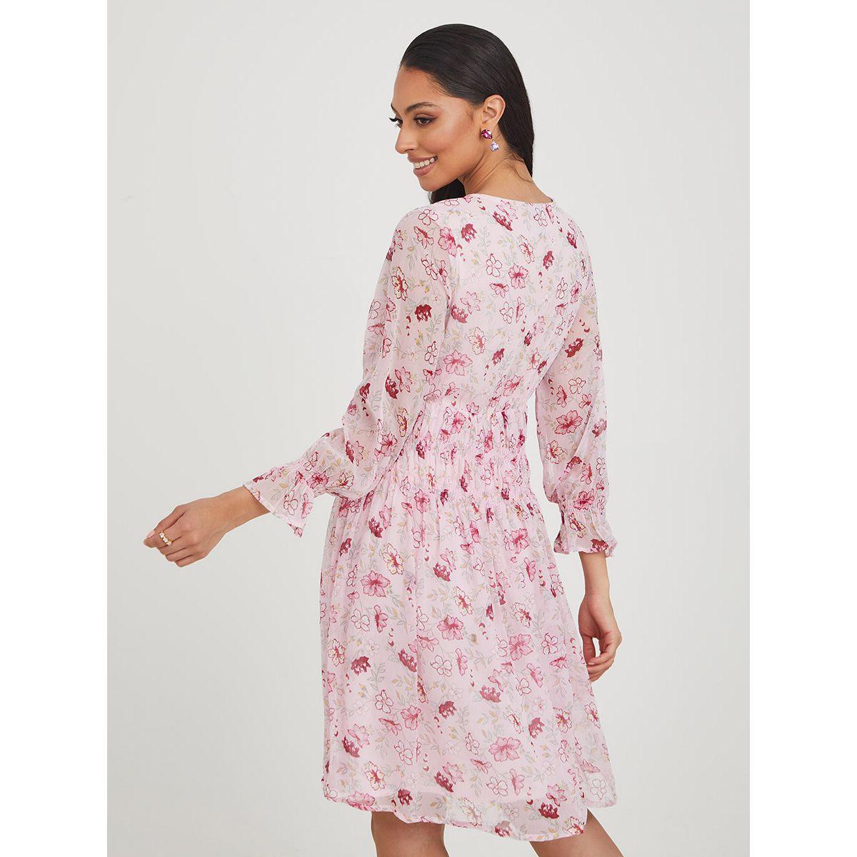 Styli Long Sleeves Floral Print Knee Length Dress-women-clothing-dresses-image-4