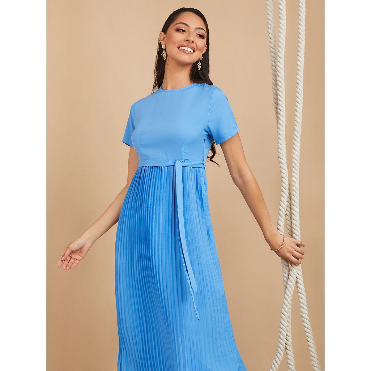 فستان طويل باكمام قصيرة من ستايلي-women-clothing-dresses-image-2