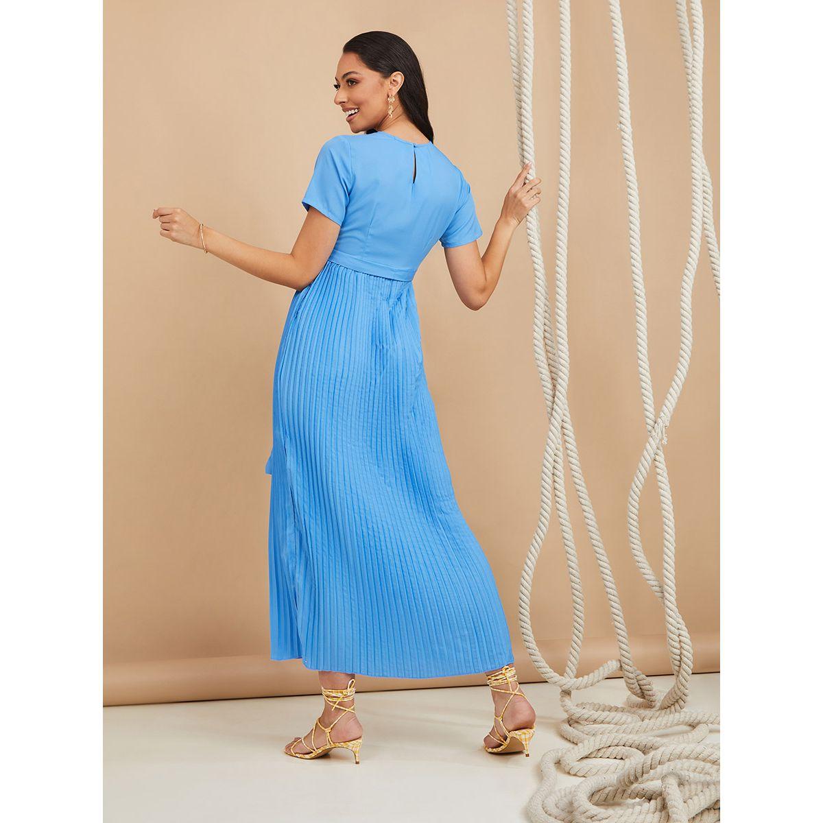 فستان طويل باكمام قصيرة من ستايلي-women-clothing-dresses-image-4