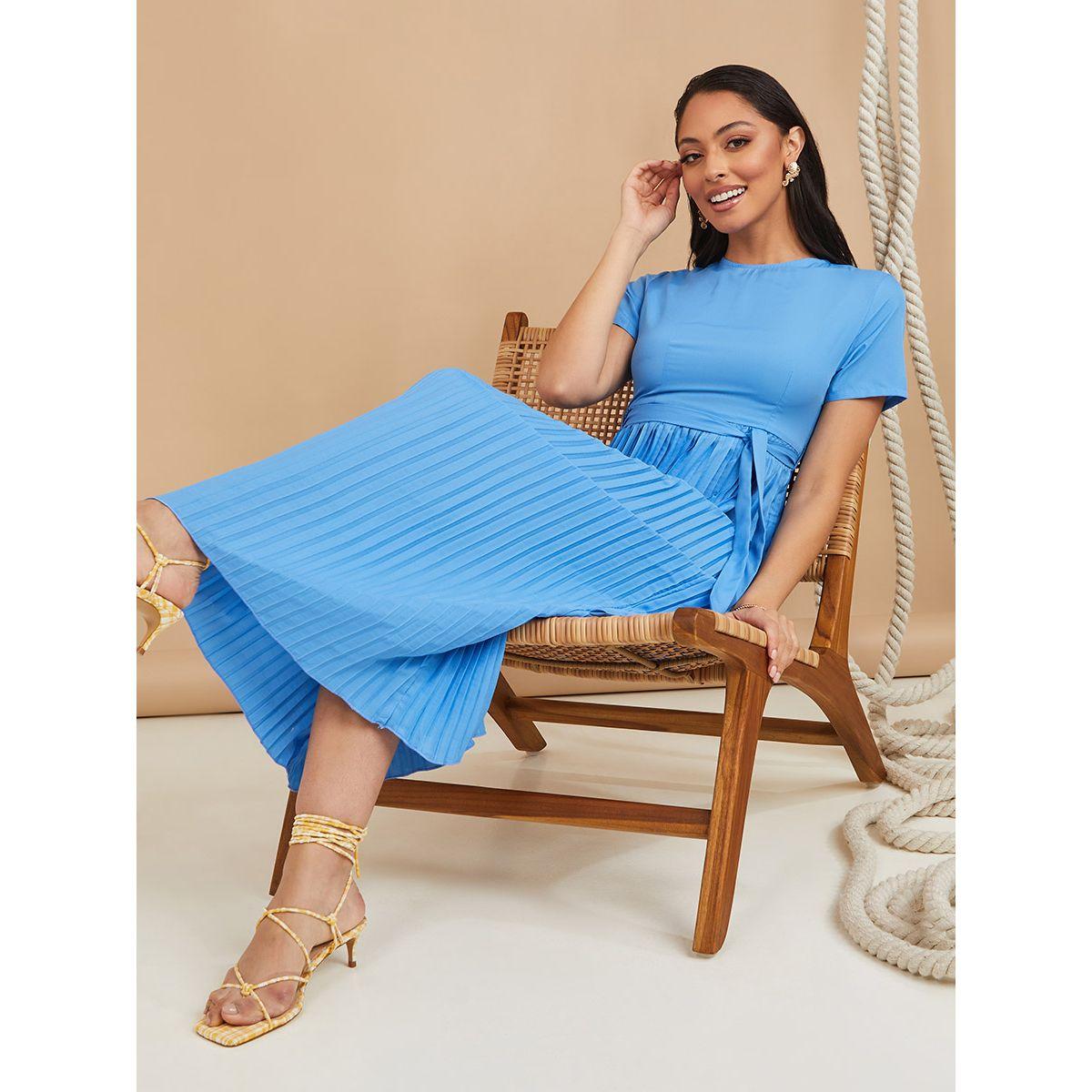 فستان طويل باكمام قصيرة من ستايلي-women-clothing-dresses-image-5
