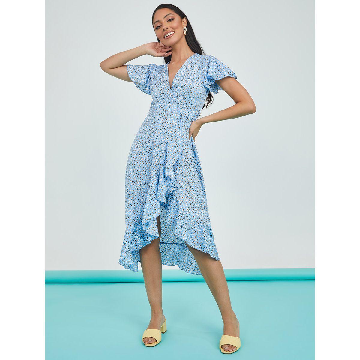 فستان ميدي بنمط لف من ستايلي-women-clothing-dresses-image-1