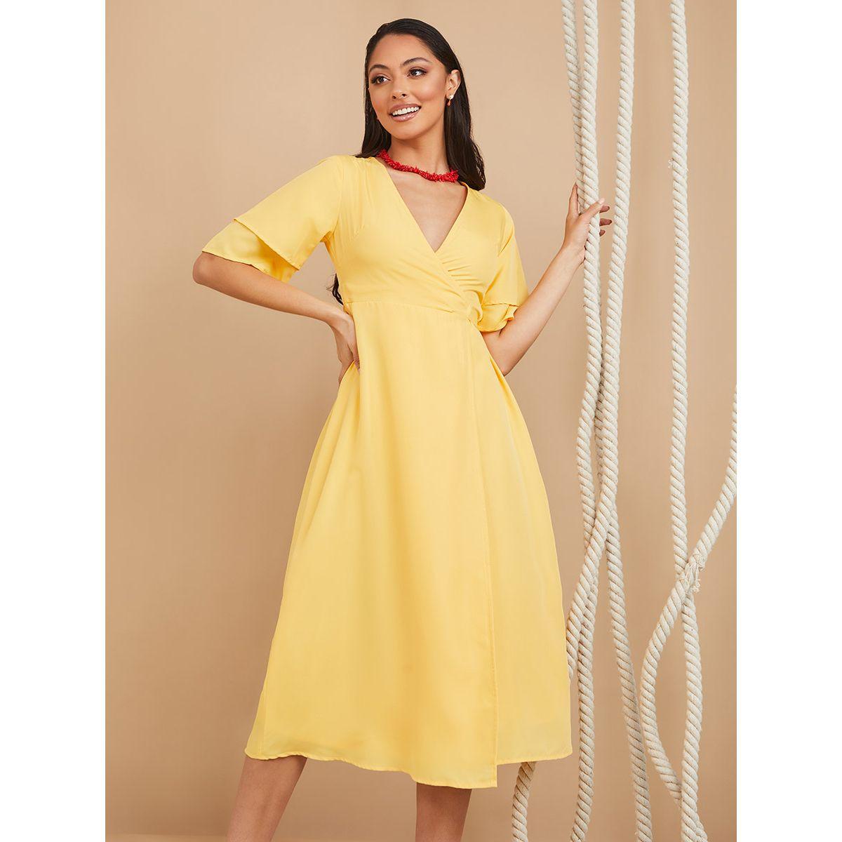 فستان ميدي بنمط لف من ستايلي-women-clothing-dresses-image-3
