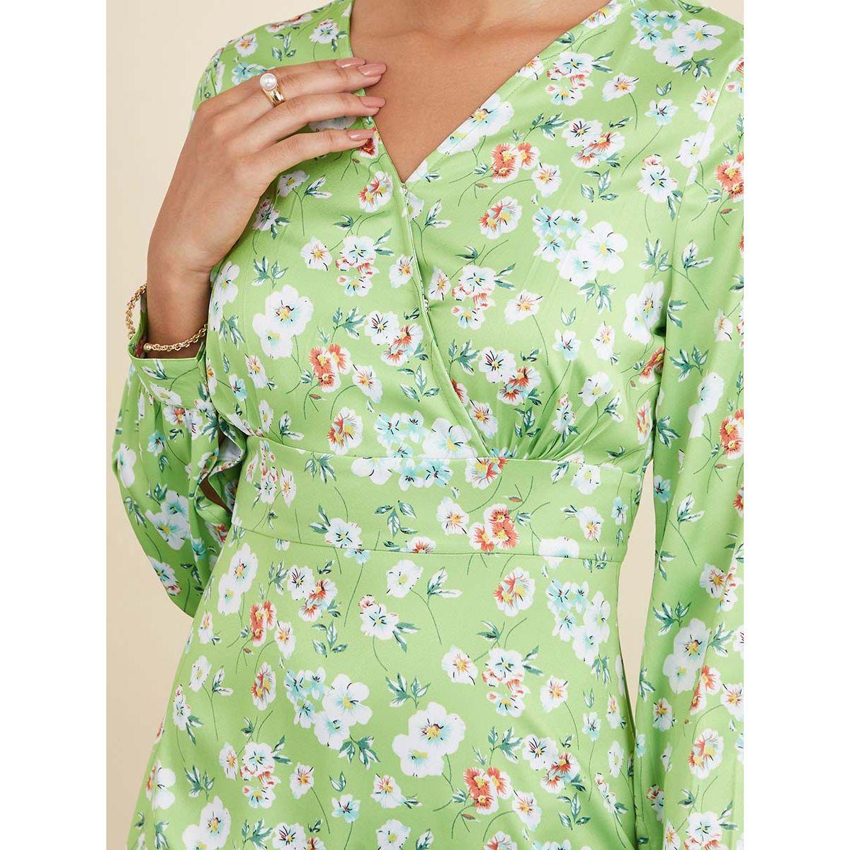 Styli Floral Print Wrap Front A-Line Midi Dress-women-clothing-dresses-image-4