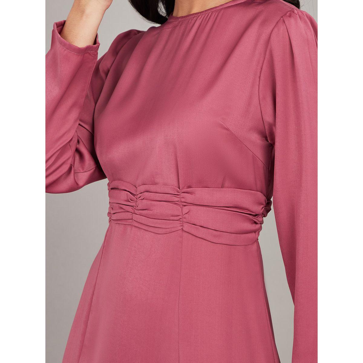 فستان طويل بتفاصيل مزمومة من ستايلي-women-clothing-dresses-image-3