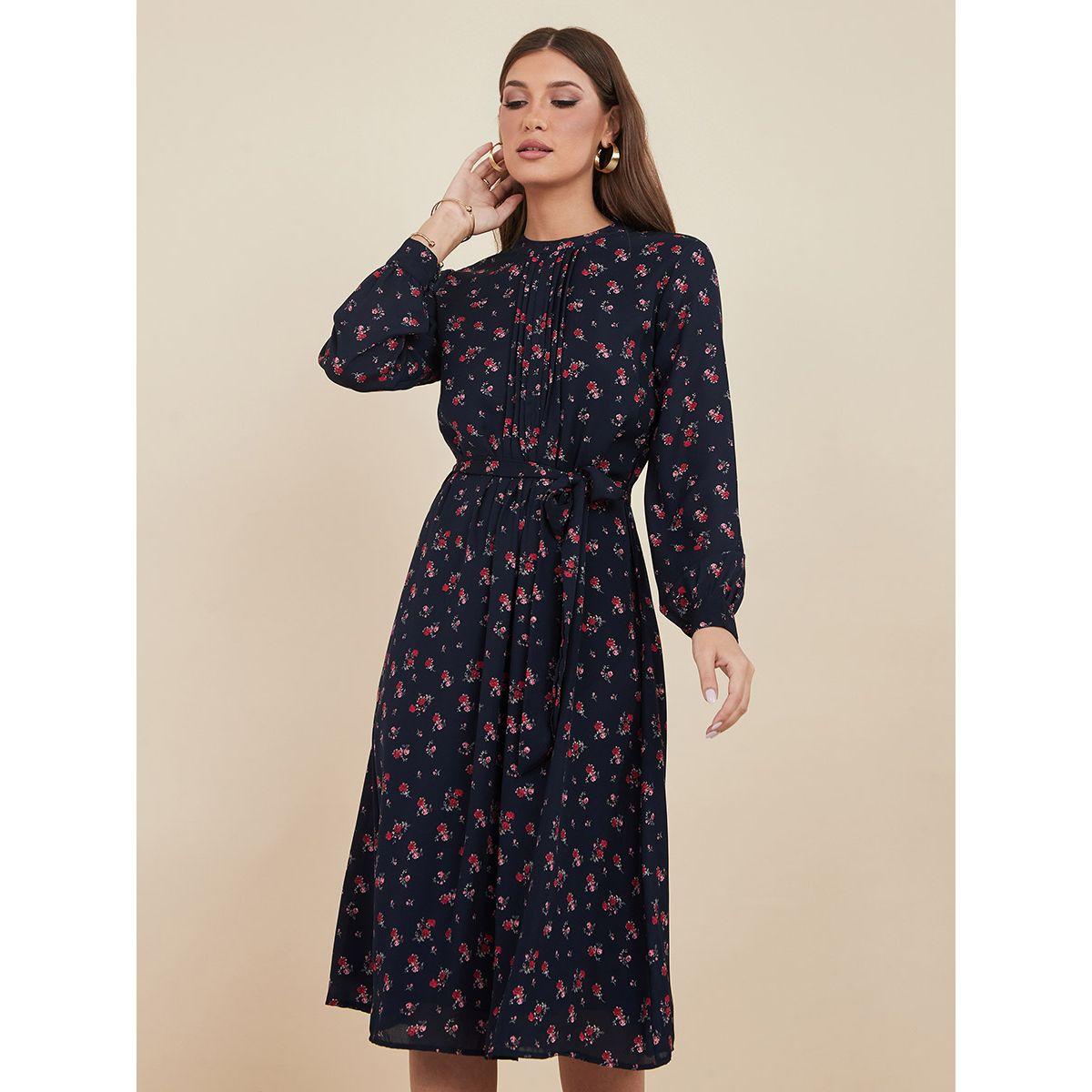 فستان ميدي باكمام طويلة من ستايلي-women-clothing-dresses-image-2