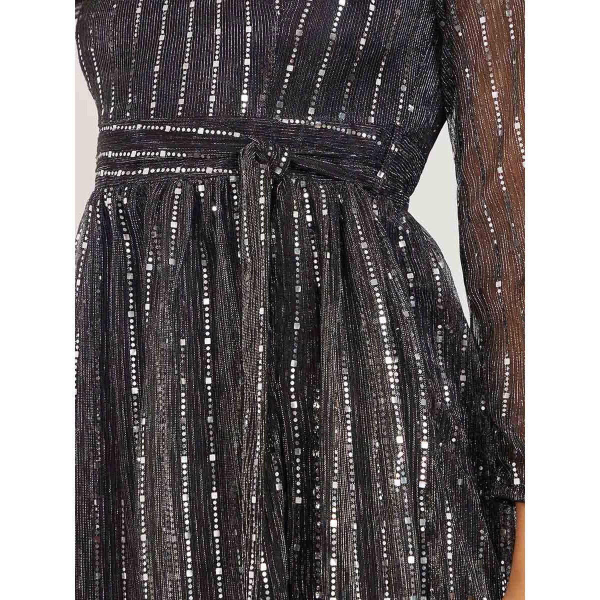 Styli Long Sleeves Embellished A-Line Midi Dress with Tie Belt-women-clothing-dresses-image-3