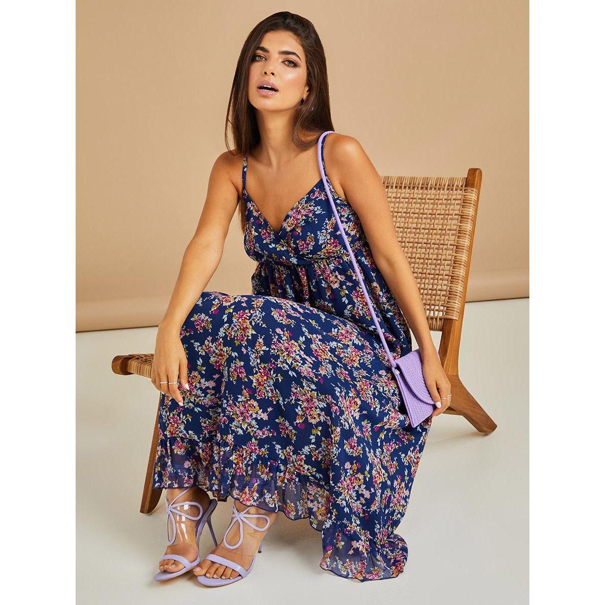 Styli Strappy Floral Print Smock Maxi Dress-women-clothing-dresses-image-1