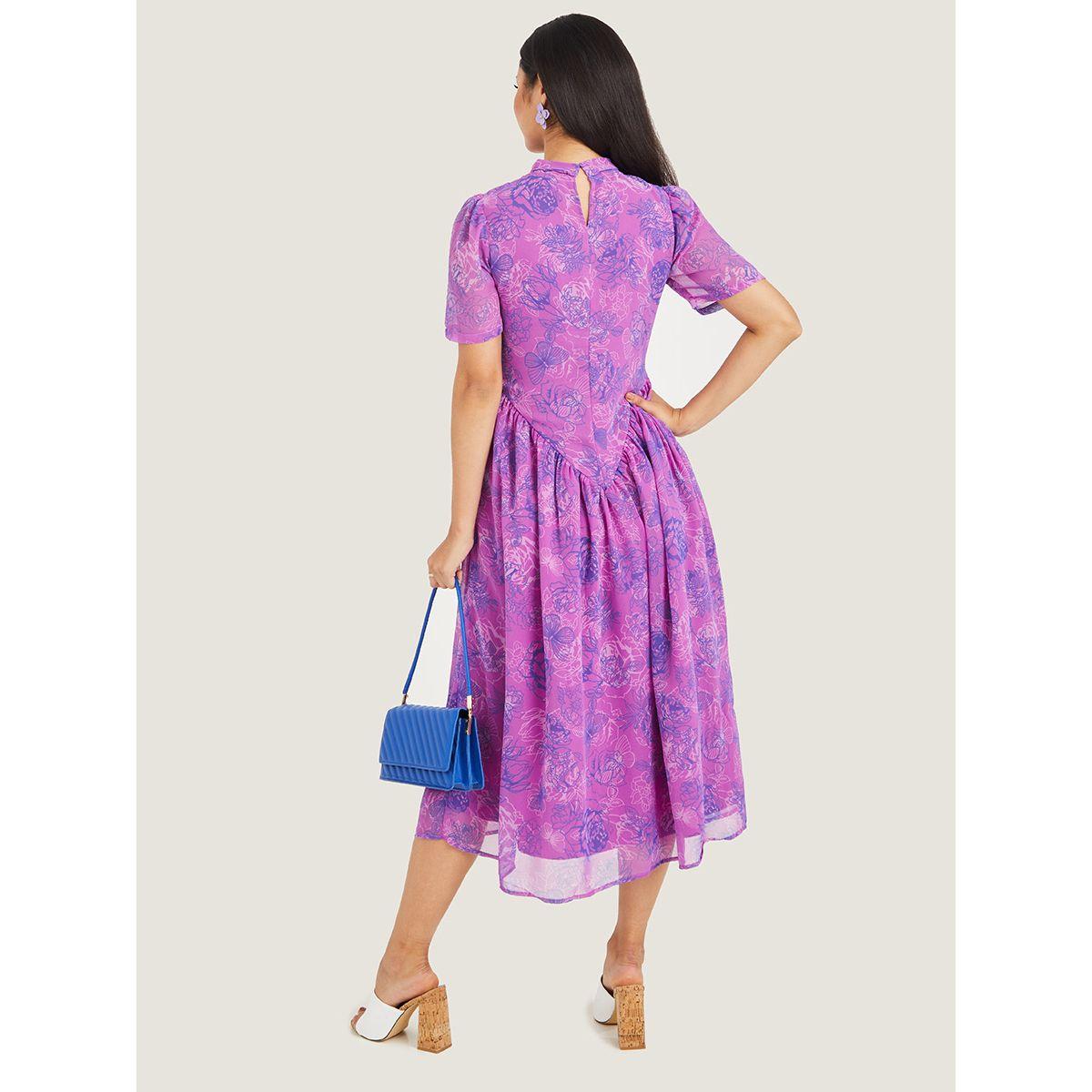 فستان ميدي باكمام قصيرة-women-clothing-dresses-image-5