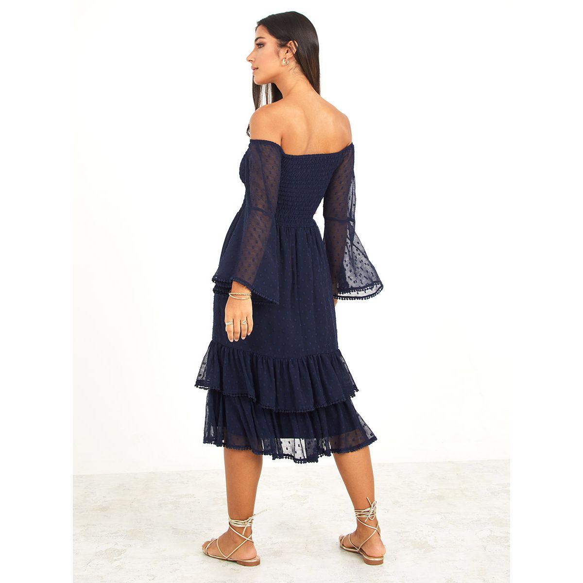 فستان ميدي باكتاف مكشوفة-women-clothing-dresses-image-4