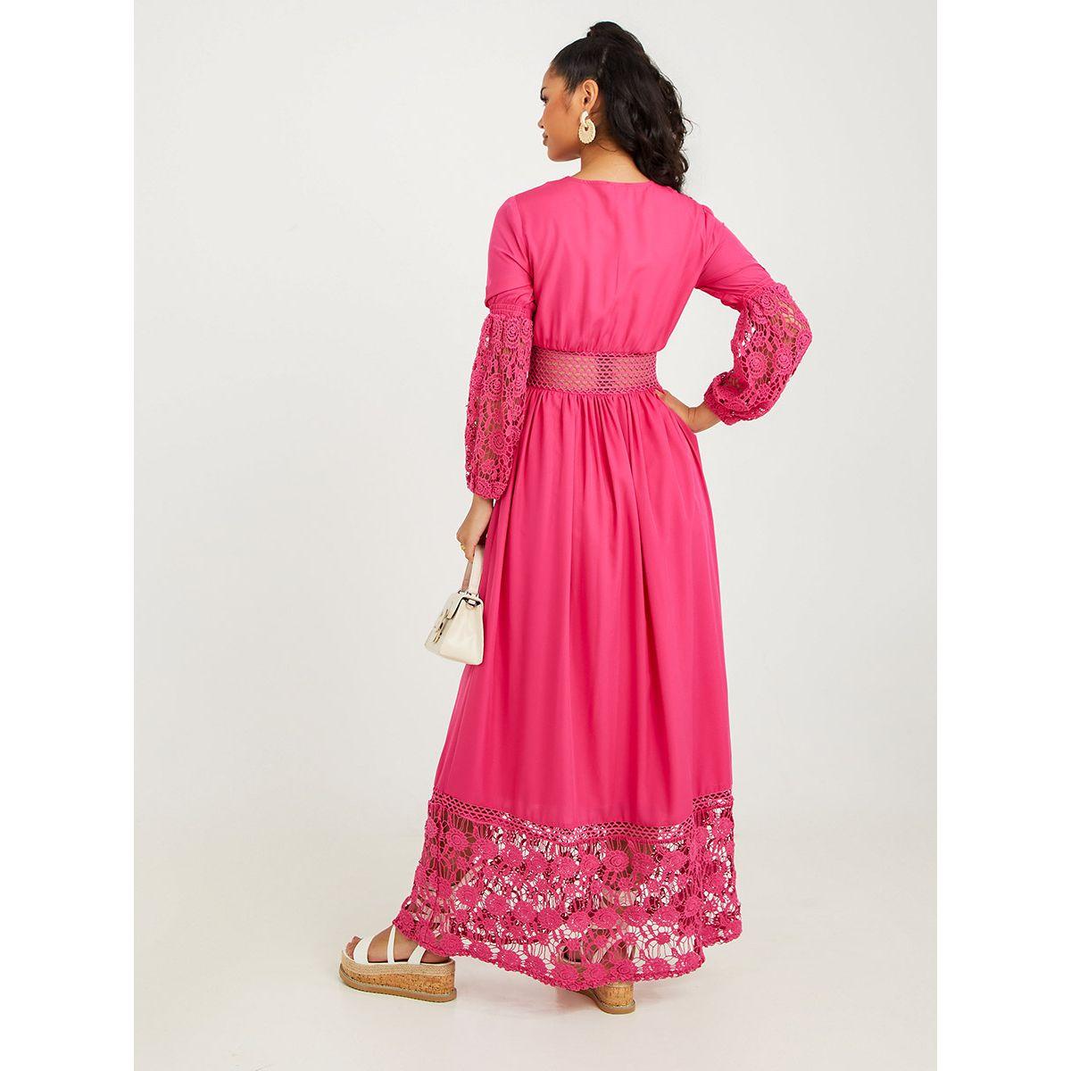 Styli Long Sleeves Floral Crochet Insert A-Line Maxi Dress-women-clothing-dresses-image-5