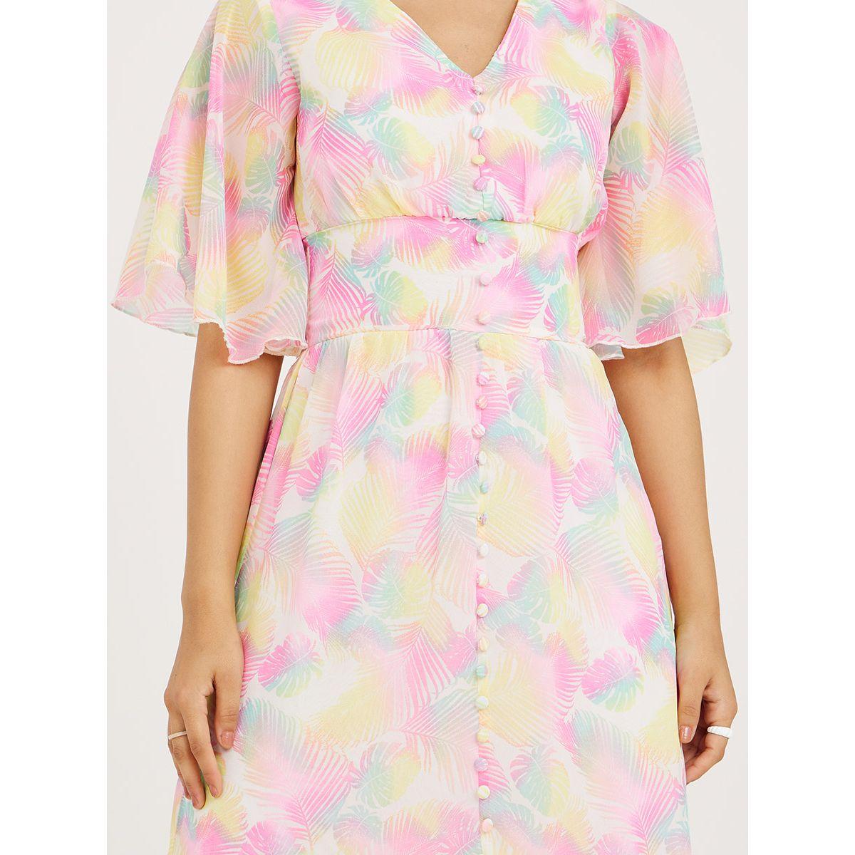 فستان طويل باكمام واسعة مكشكشة-women-clothing-dresses-image-4