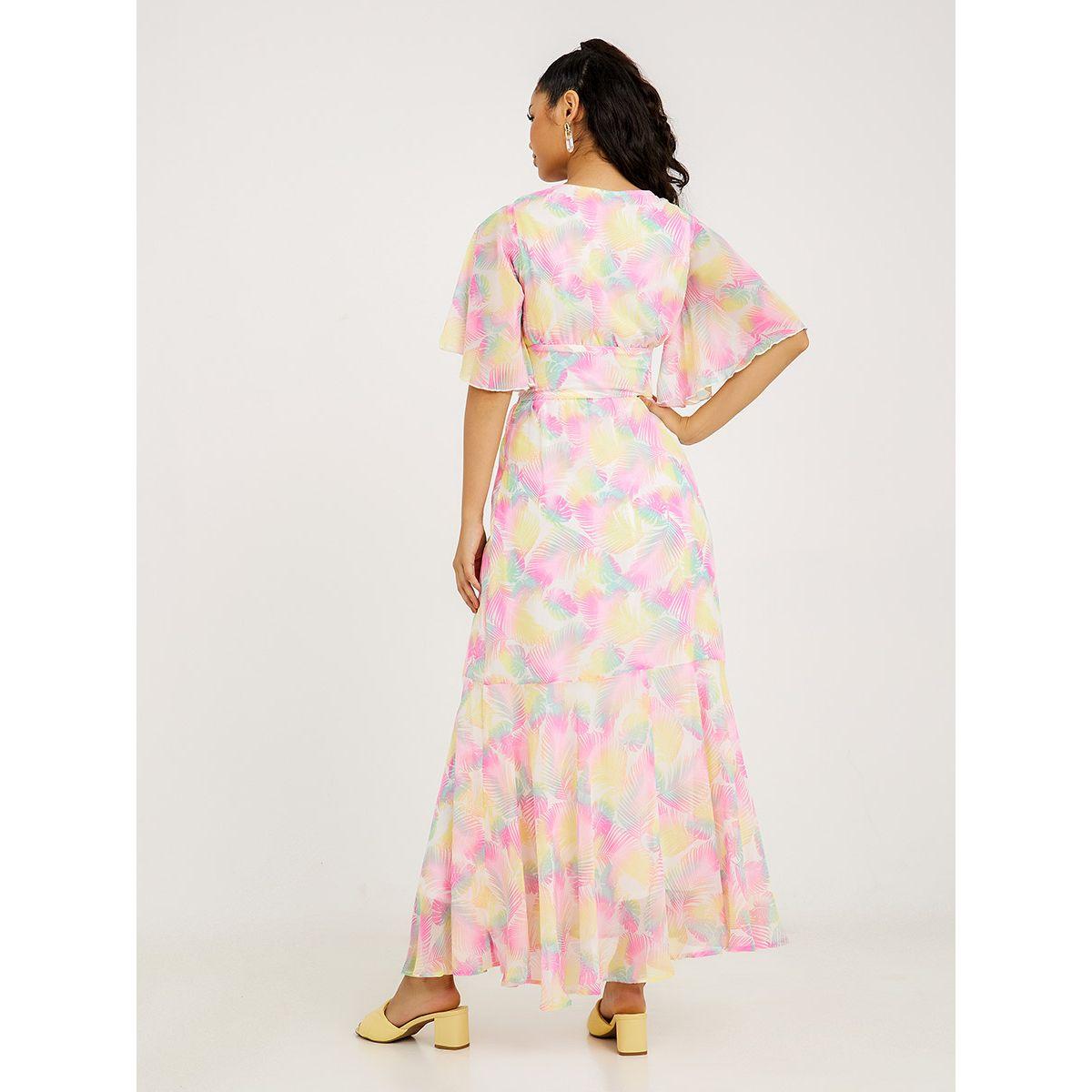 فستان طويل باكمام واسعة مكشكشة-women-clothing-dresses-image-5