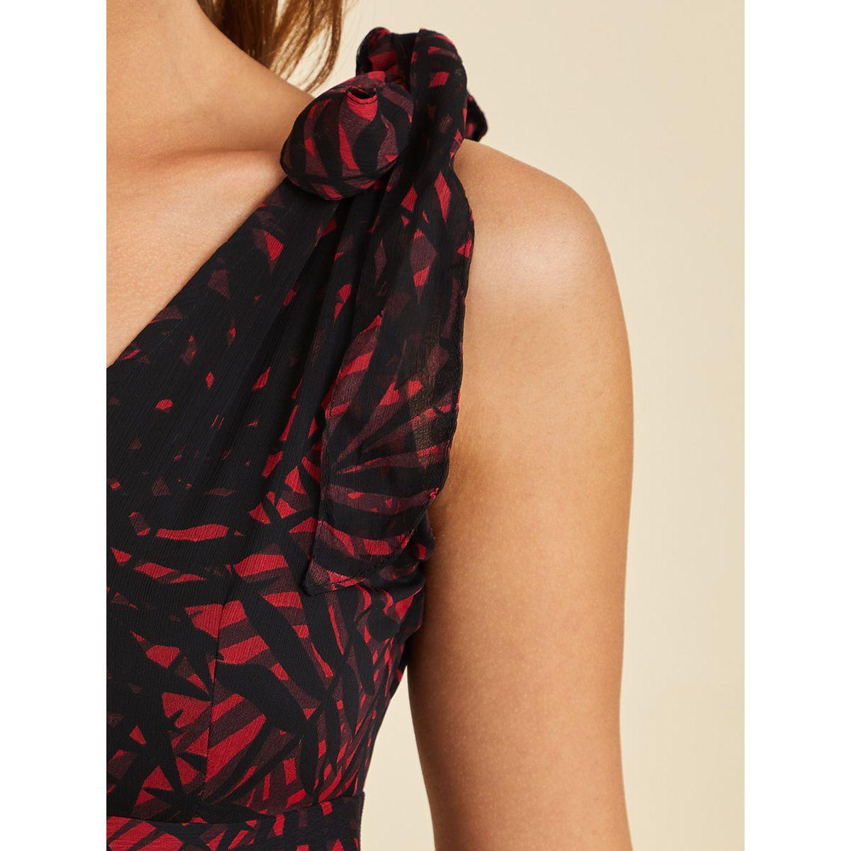 Styli Tie Shoulder Strap Self Design A-Line Maxi Dress-women-clothing-dresses-image-4