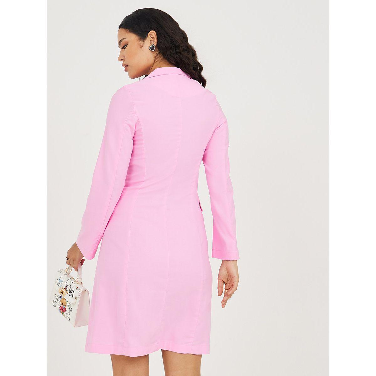 Styli Long Sleeves Double Breasted Blazer Knee Length Dress-women-clothing-dresses-image-4