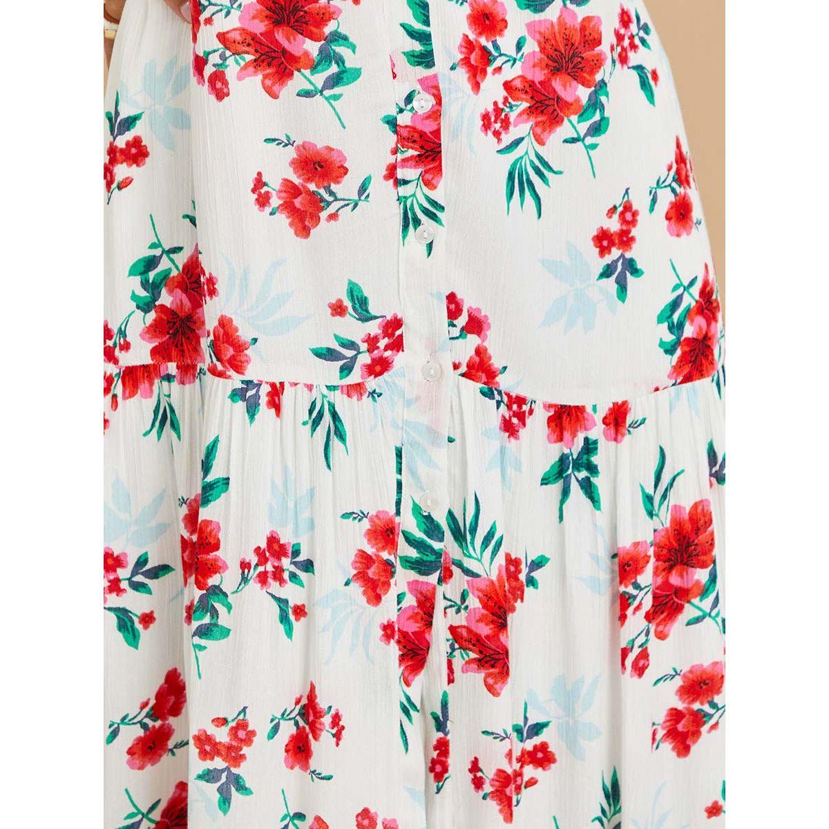 Styli Roll-Up Sleeves Floral Print Shirt Midi Dress-women-clothing-dresses-image-3