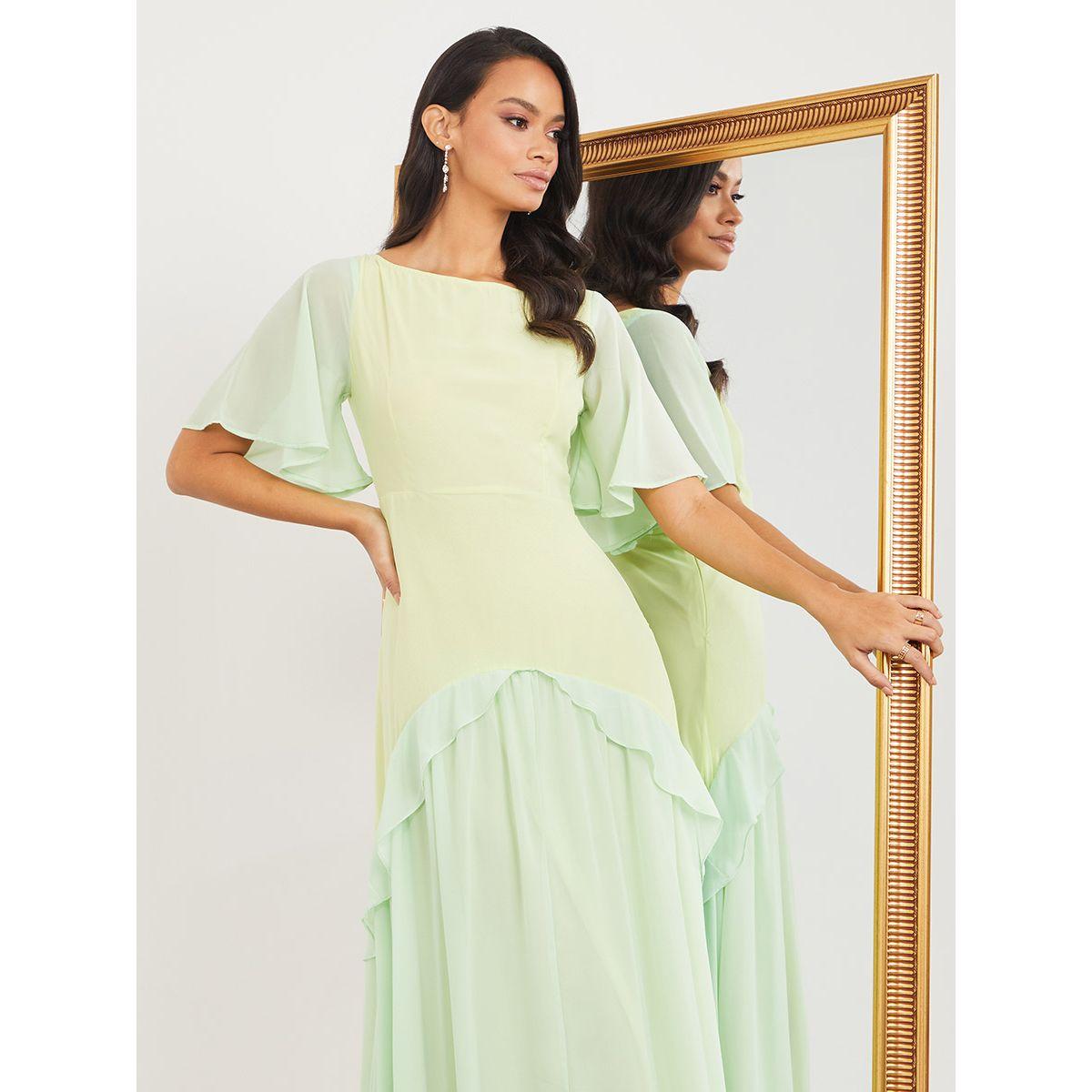 Styli Short Sleeves Frill Detail A-Line Maxi Dress-women-clothing-dresses-image-2