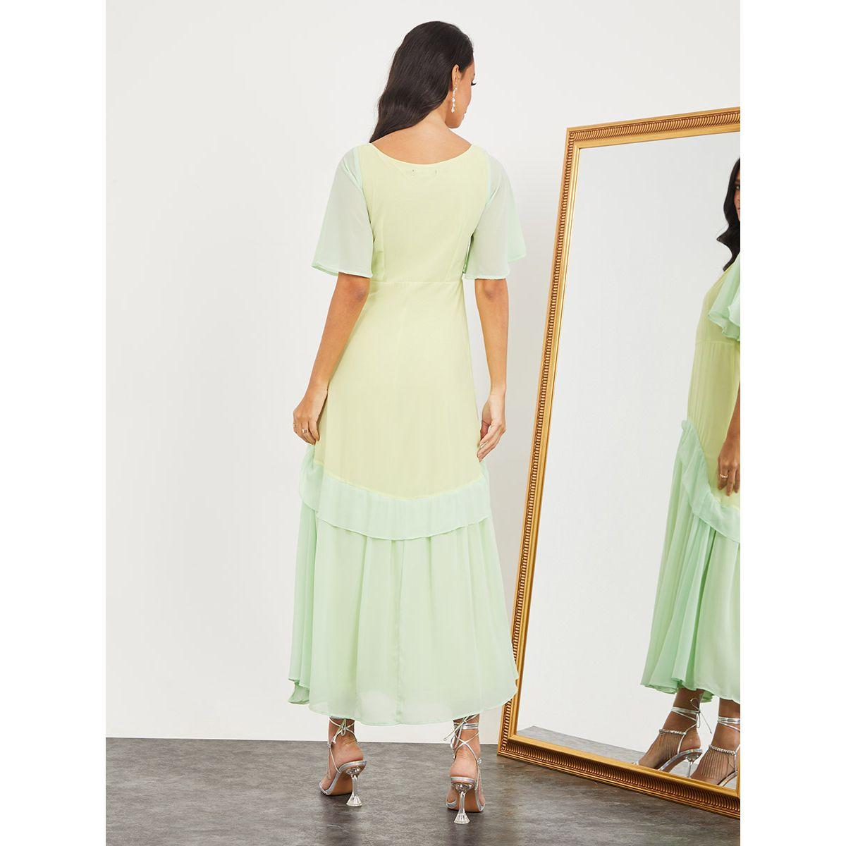 فستان طويل باكمام قصيرة من ستايلي-women-clothing-dresses-image-4