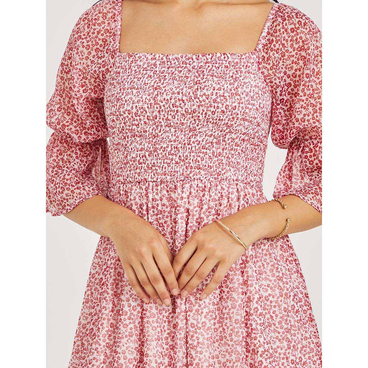 فستان ميدي مزين بشق جانبي من ستايلي-women-clothing-dresses-image-4