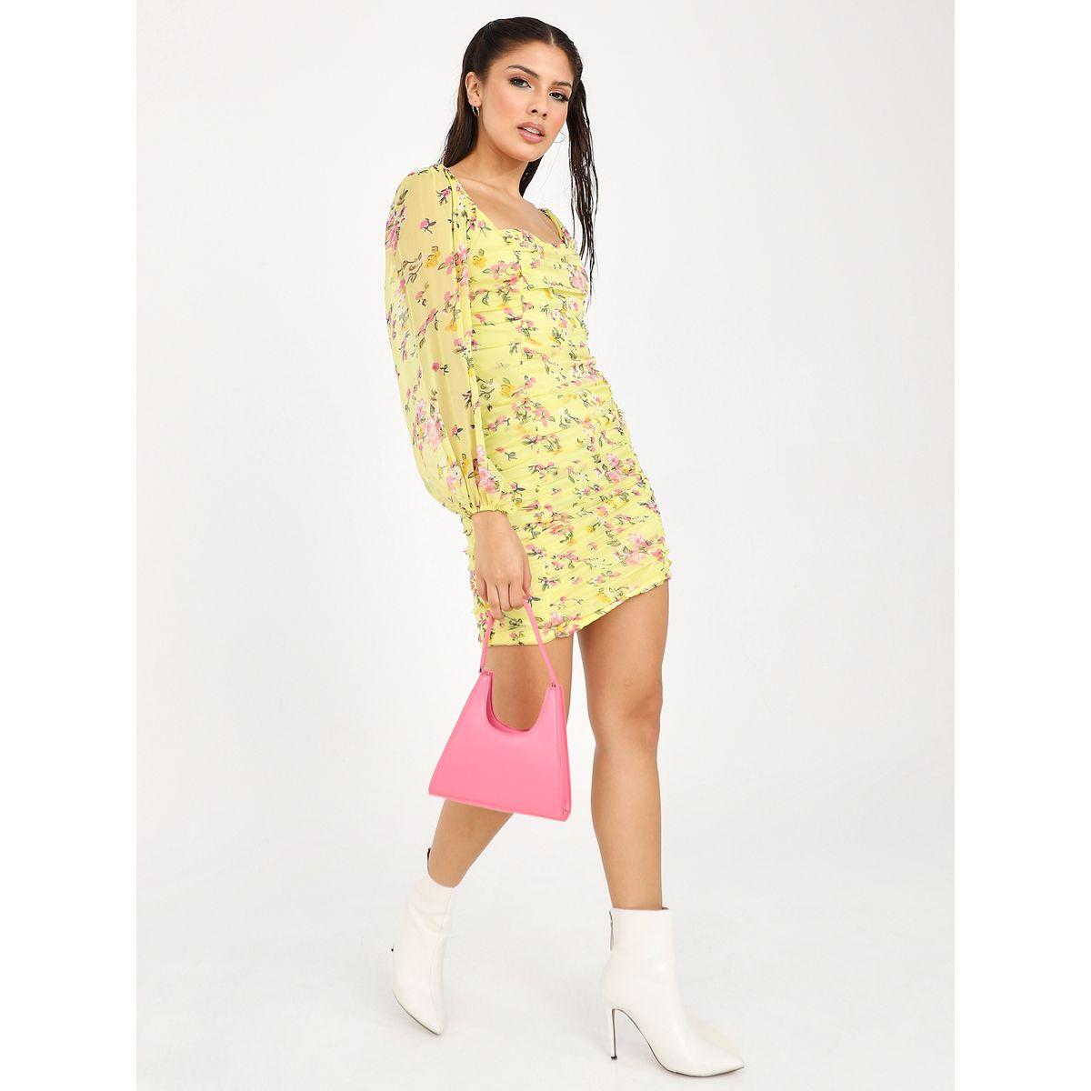 فستان قصير مطبع بزهور-women-clothing-dresses-image-2
