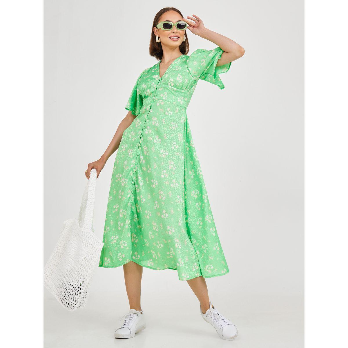 Styli Short Sleeves Floral Print A-Line Midi Dress-women-clothing-dresses-image-1