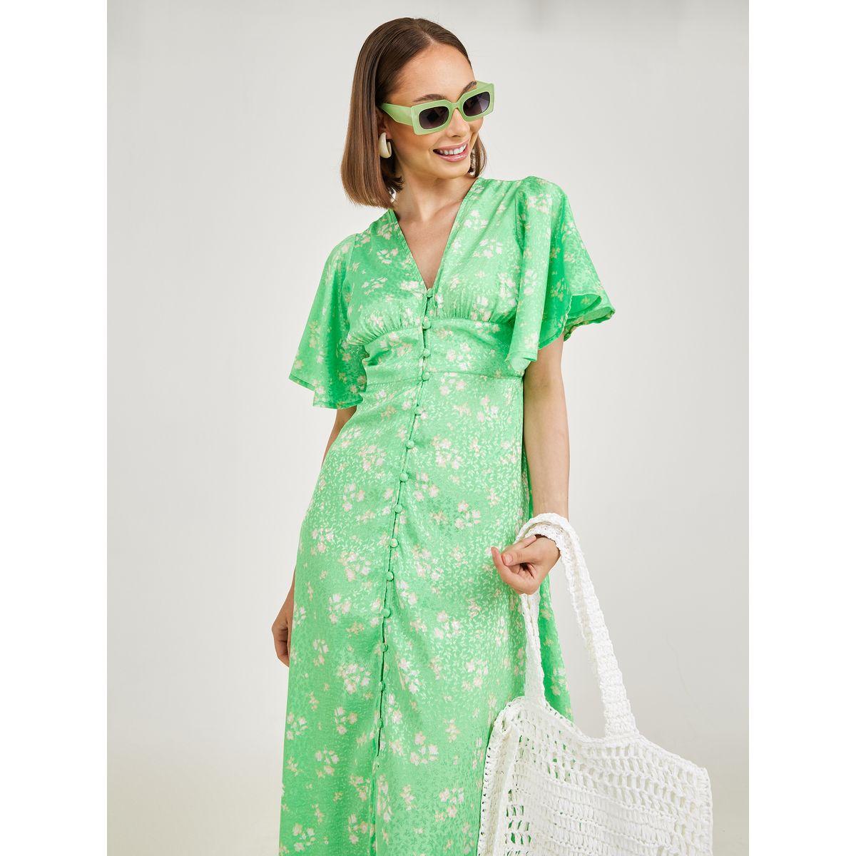 Styli Short Sleeves Floral Print A-Line Midi Dress-women-clothing-dresses-image-2