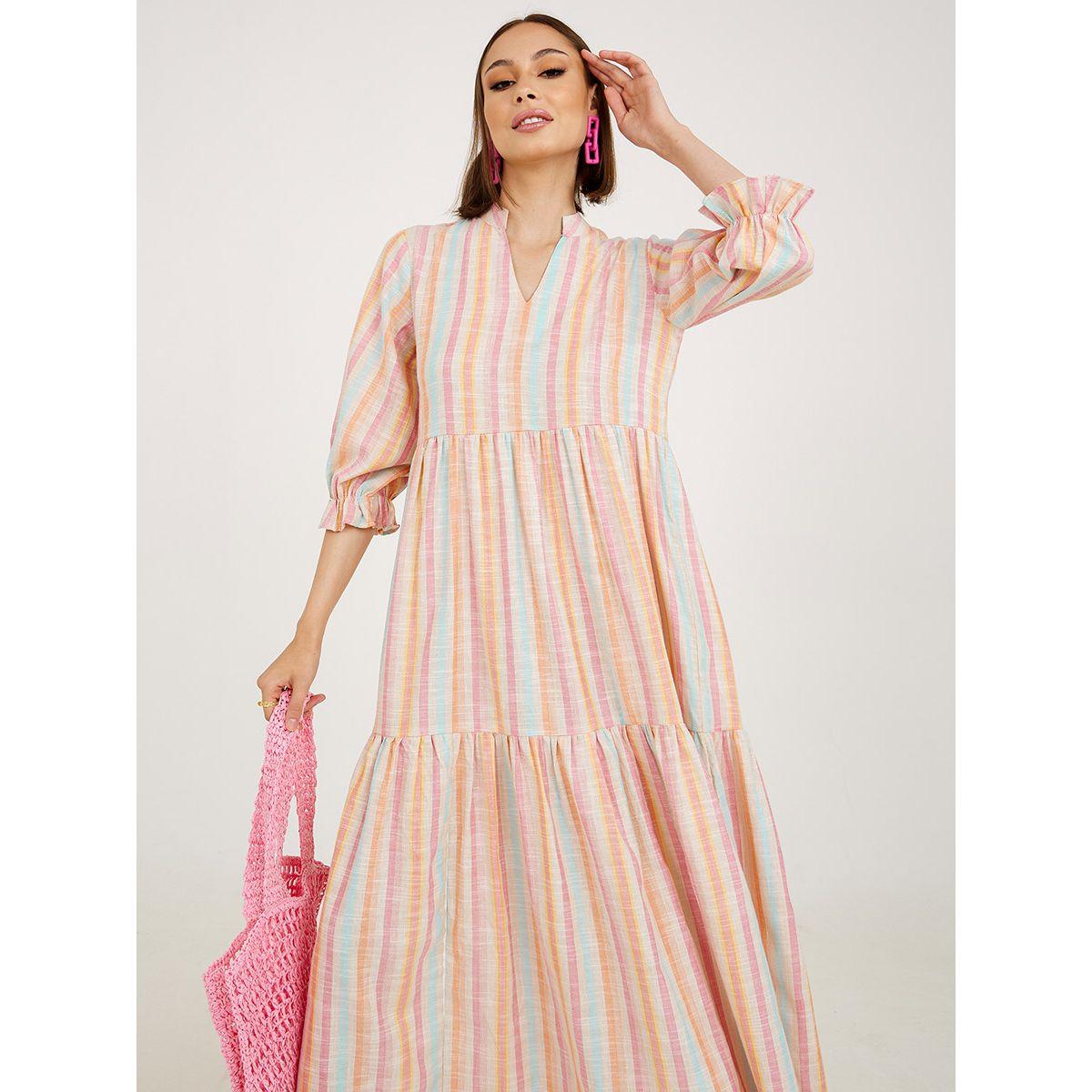 فستان طويل مخطط بكسرات-women-clothing-dresses-image-2