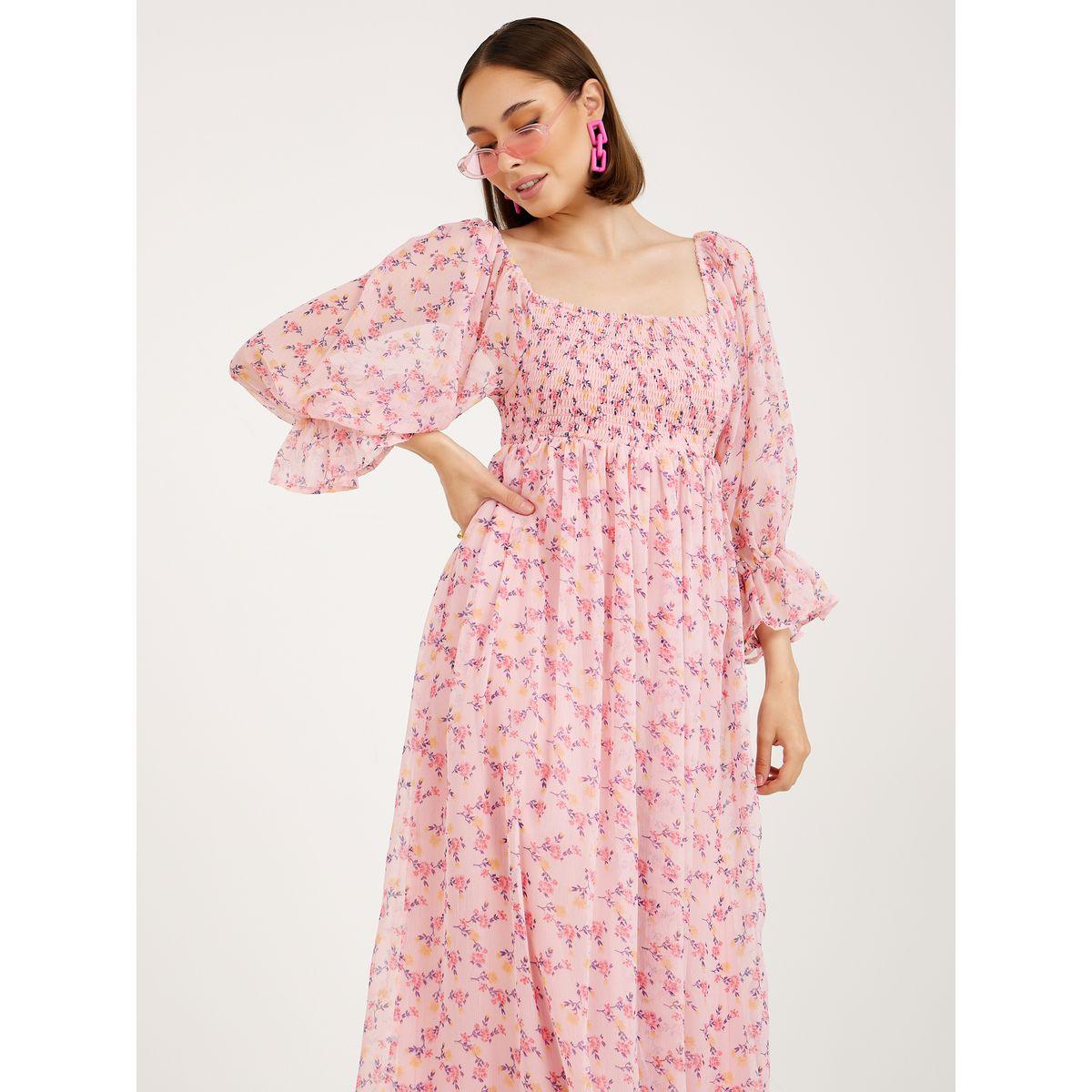 فستان طويل مطبع بزهور-women-clothing-dresses-image-2