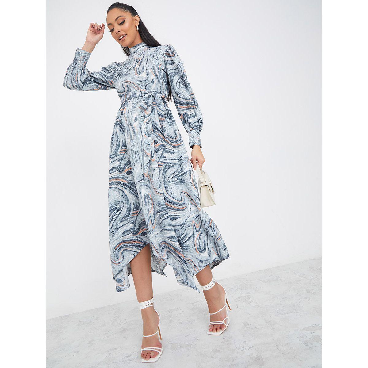 فستان ميدي باكمام طويلة-women-clothing-dresses-image-1