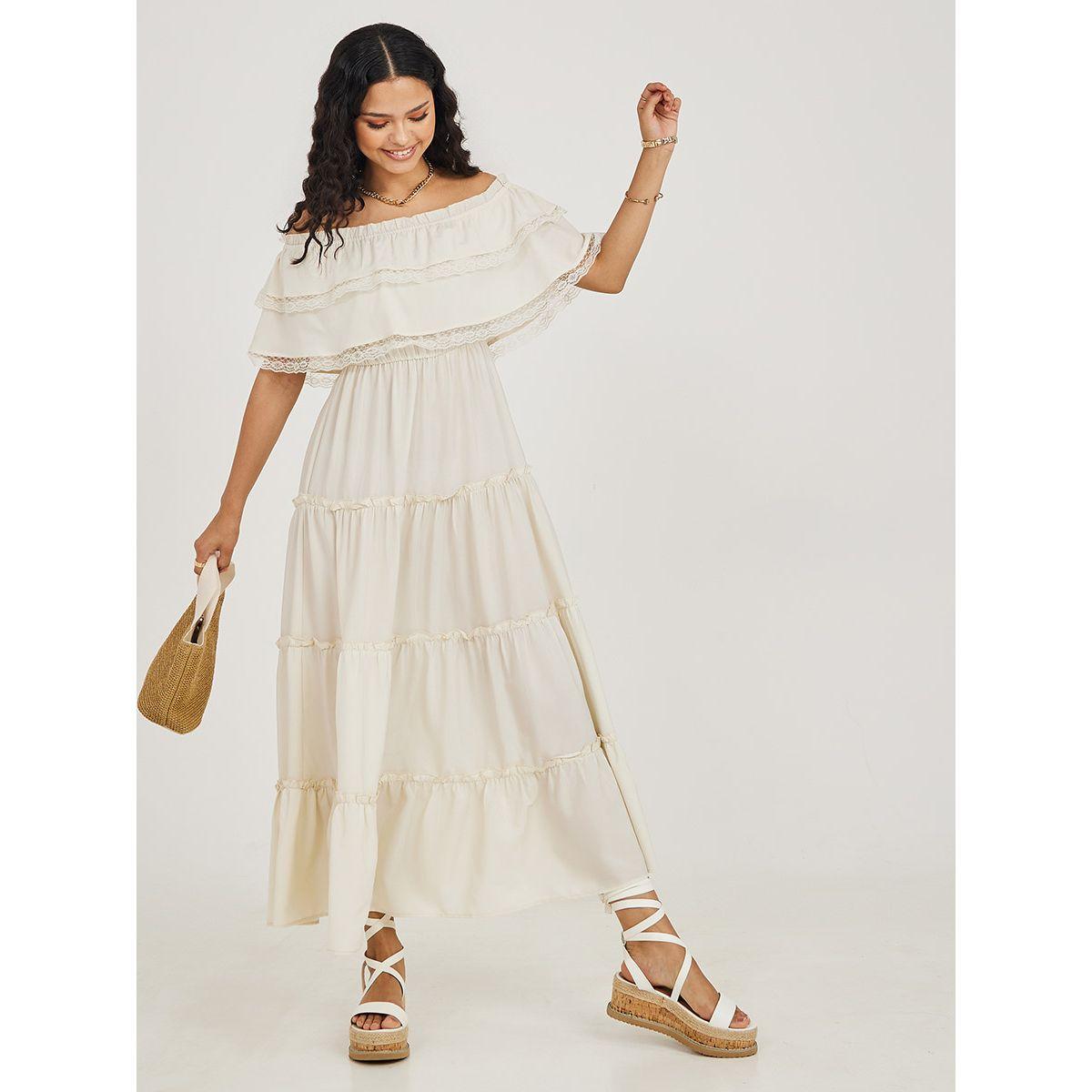 Styli Off Shoulder Lace Insert Tiered Maxi Dress-women-clothing-dresses-image-2