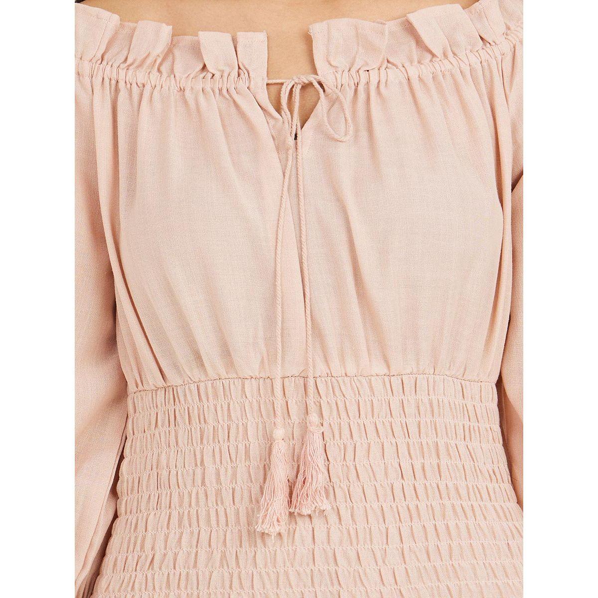 فستان كاجوال بتفاصيل مزمومة-women-clothing-dresses-image-3