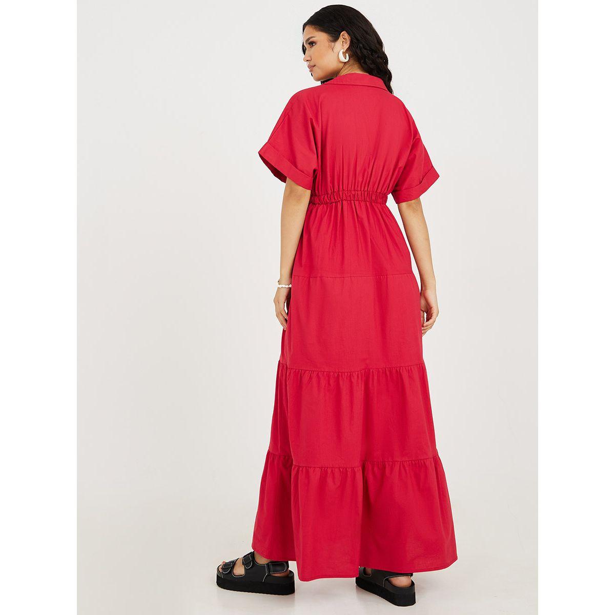 فستان طويل باكمام قصيرة-women-clothing-dresses-image-4