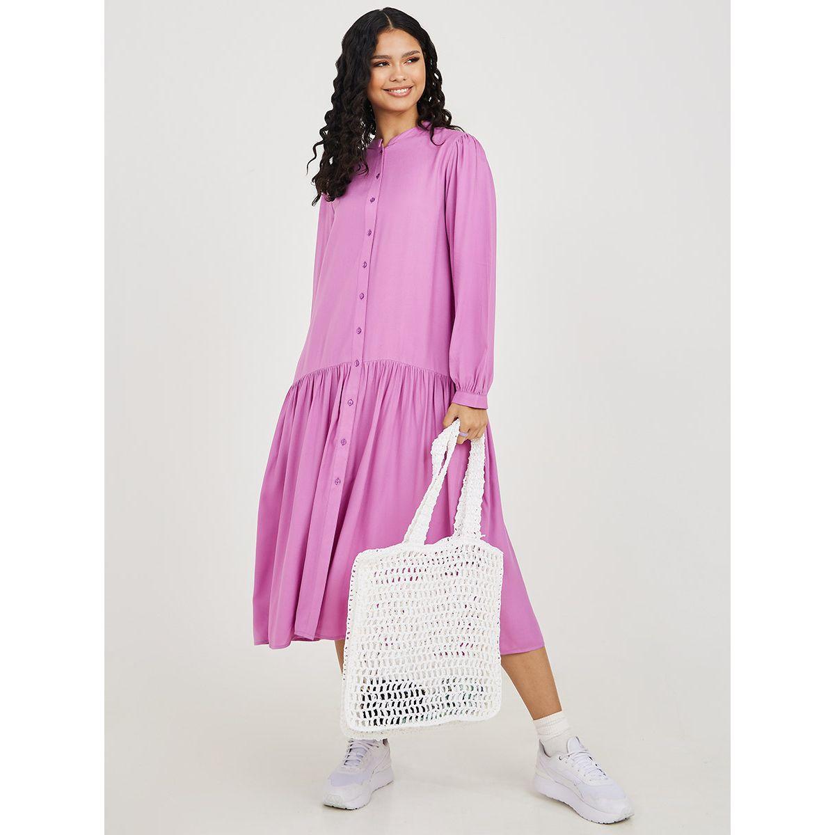 فستان ميدي باكمام طويلة-women-clothing-dresses-image-1