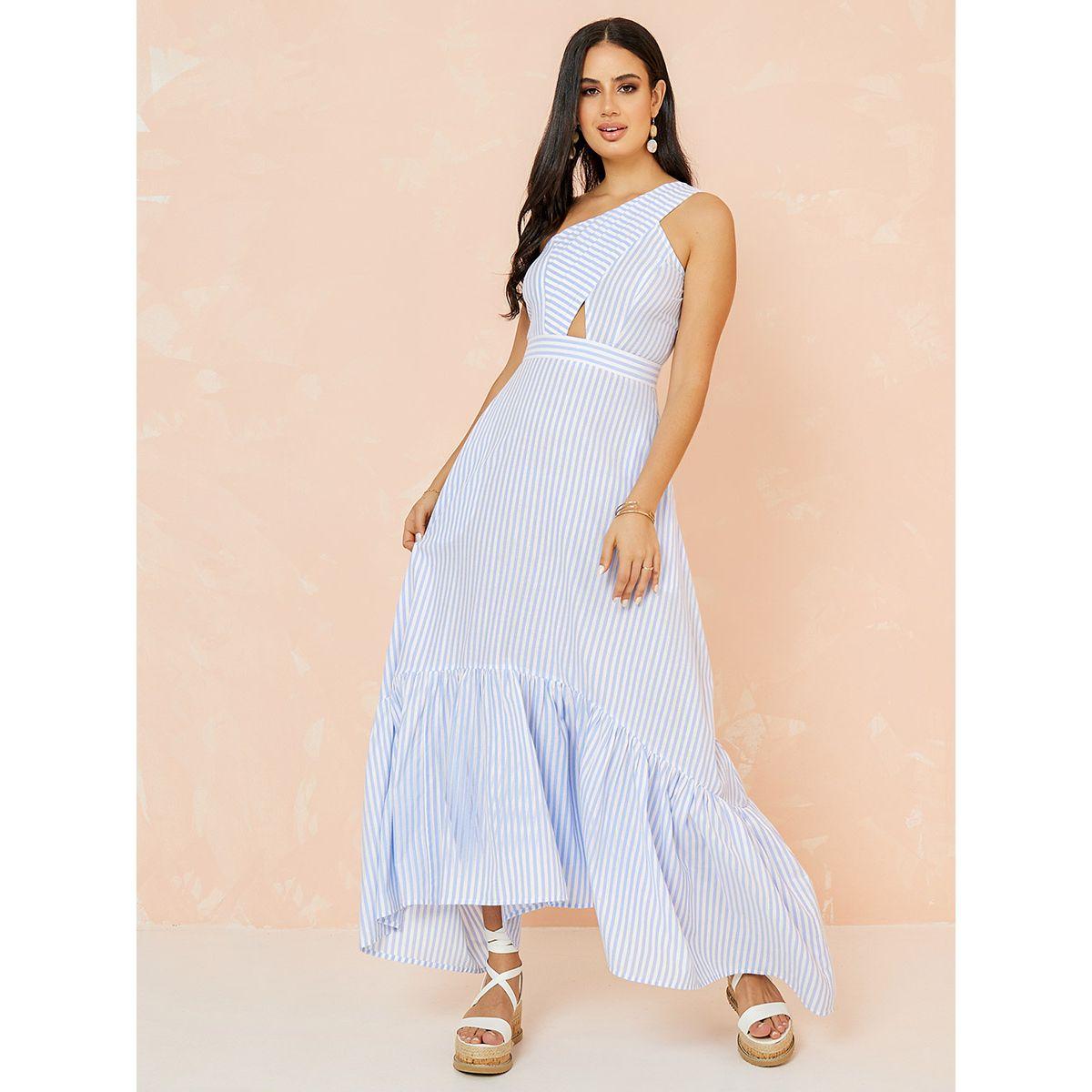 فستان طويل بكتف واحد-women-clothing-dresses-image-1