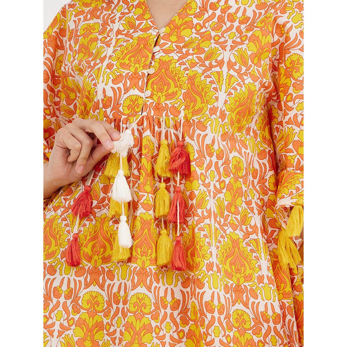 Styli Paisley Print Kaftan Maxi Dress with Tassel Detail-women-clothing-dresses-image-3
