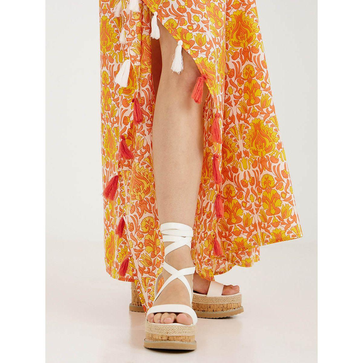 Styli Paisley Print Kaftan Maxi Dress with Tassel Detail-women-clothing-dresses-image-4