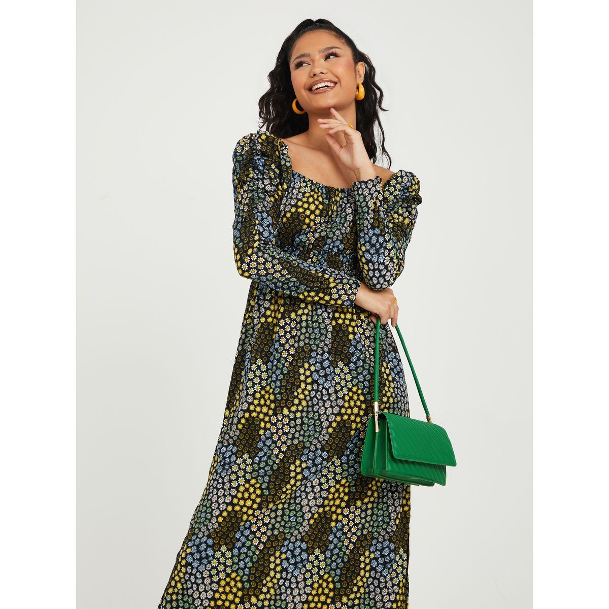 فستان طويل باكمام منفوشة-women-clothing-dresses-image-2