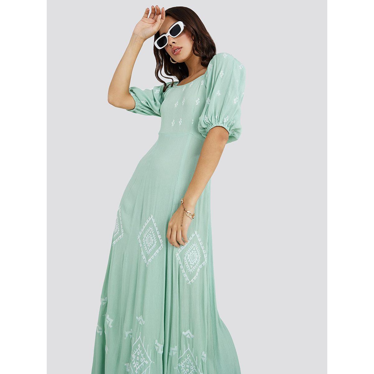 Styli Limited Short Volume Sleeves Embroidered Maxi Dress-women-clothing-dresses-image-1