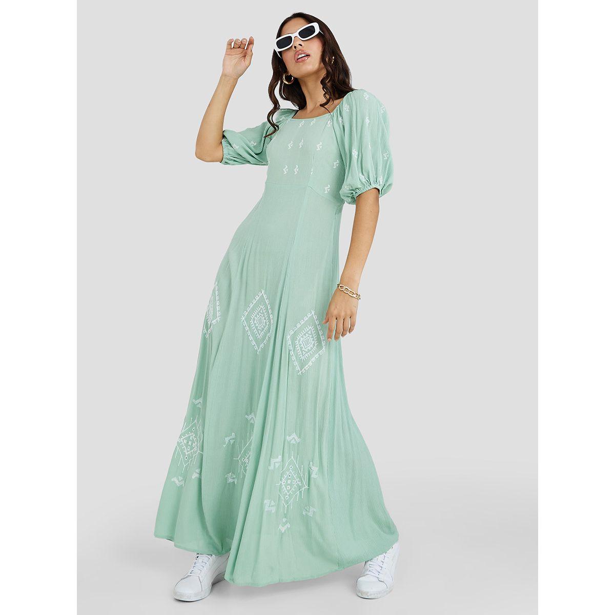 Styli Limited Short Volume Sleeves Embroidered Maxi Dress-women-clothing-dresses-image-2