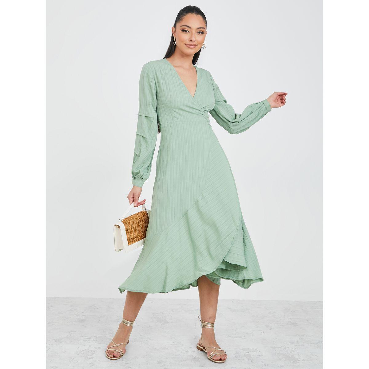 فستان ميدي بنمط لف-women-clothing-dresses-image-1