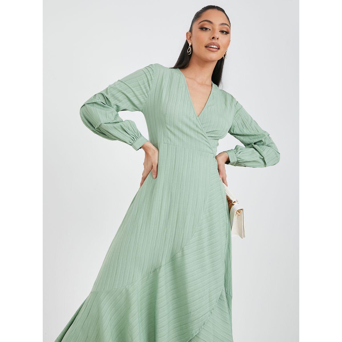 فستان ميدي بنمط لف-women-clothing-dresses-image-2