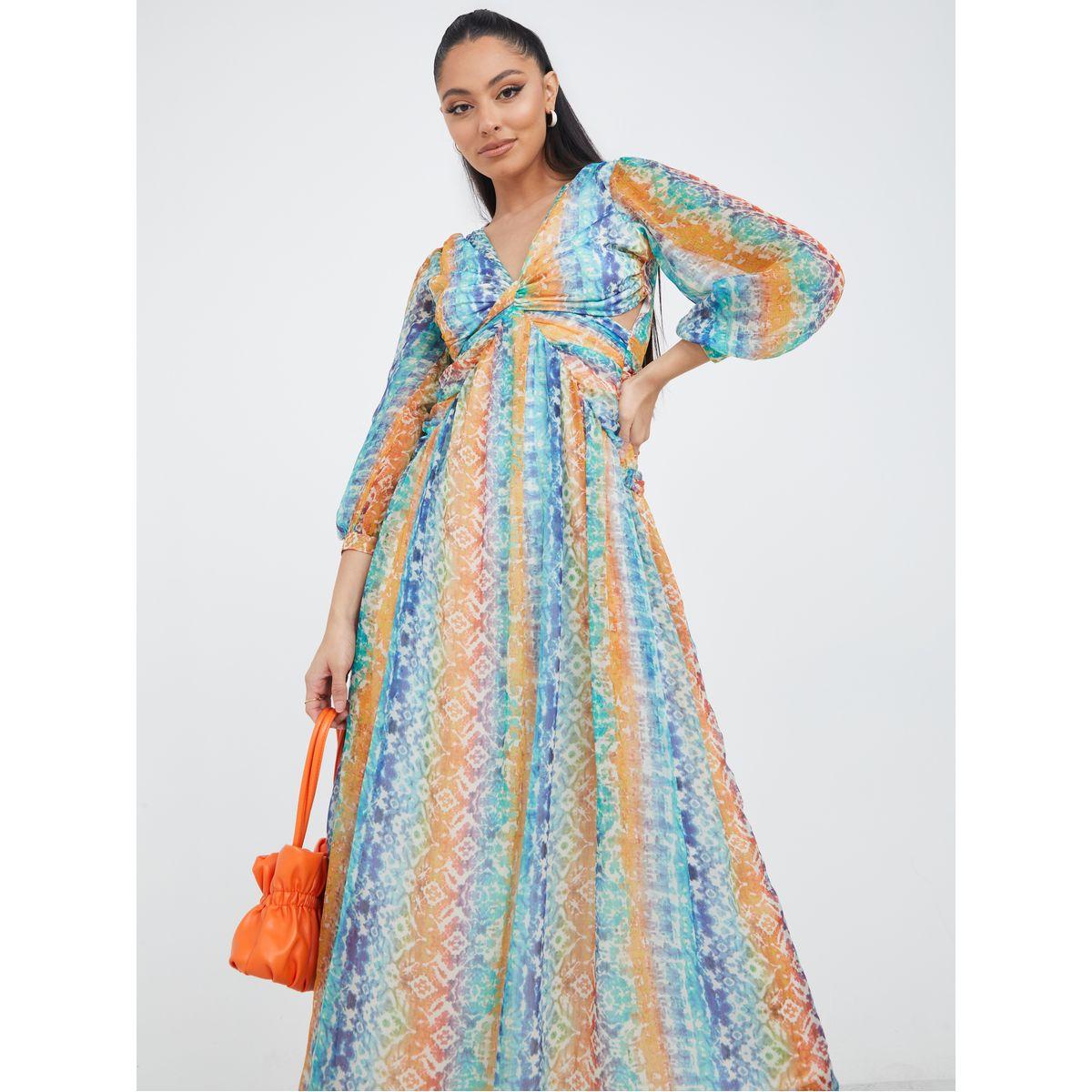 فستان طويل مطبع ومزين بفتحات-women-clothing-dresses-image-2