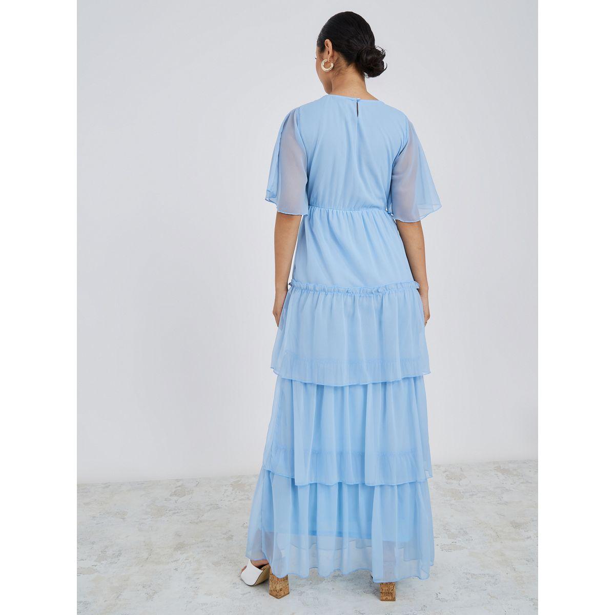 Styli Flare Sleeves Layered Maxi Dress-women-clothing-dresses-image-5