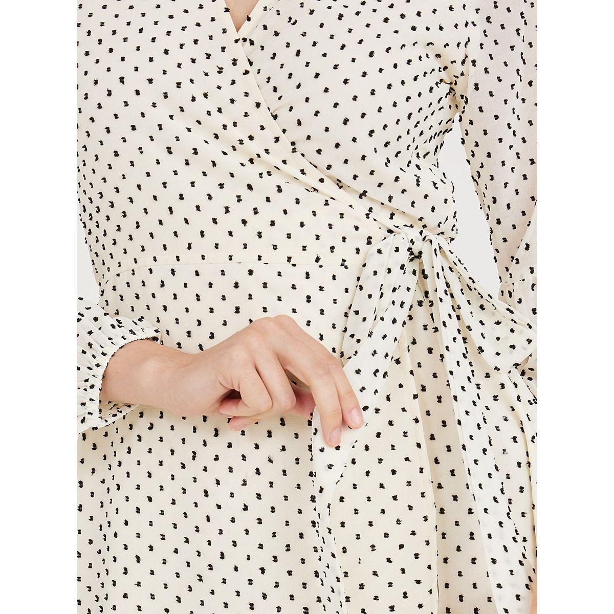 Styli Long Sleeves Polka Dot Print Wrap Midi Dress-women-clothing-dresses-image-3