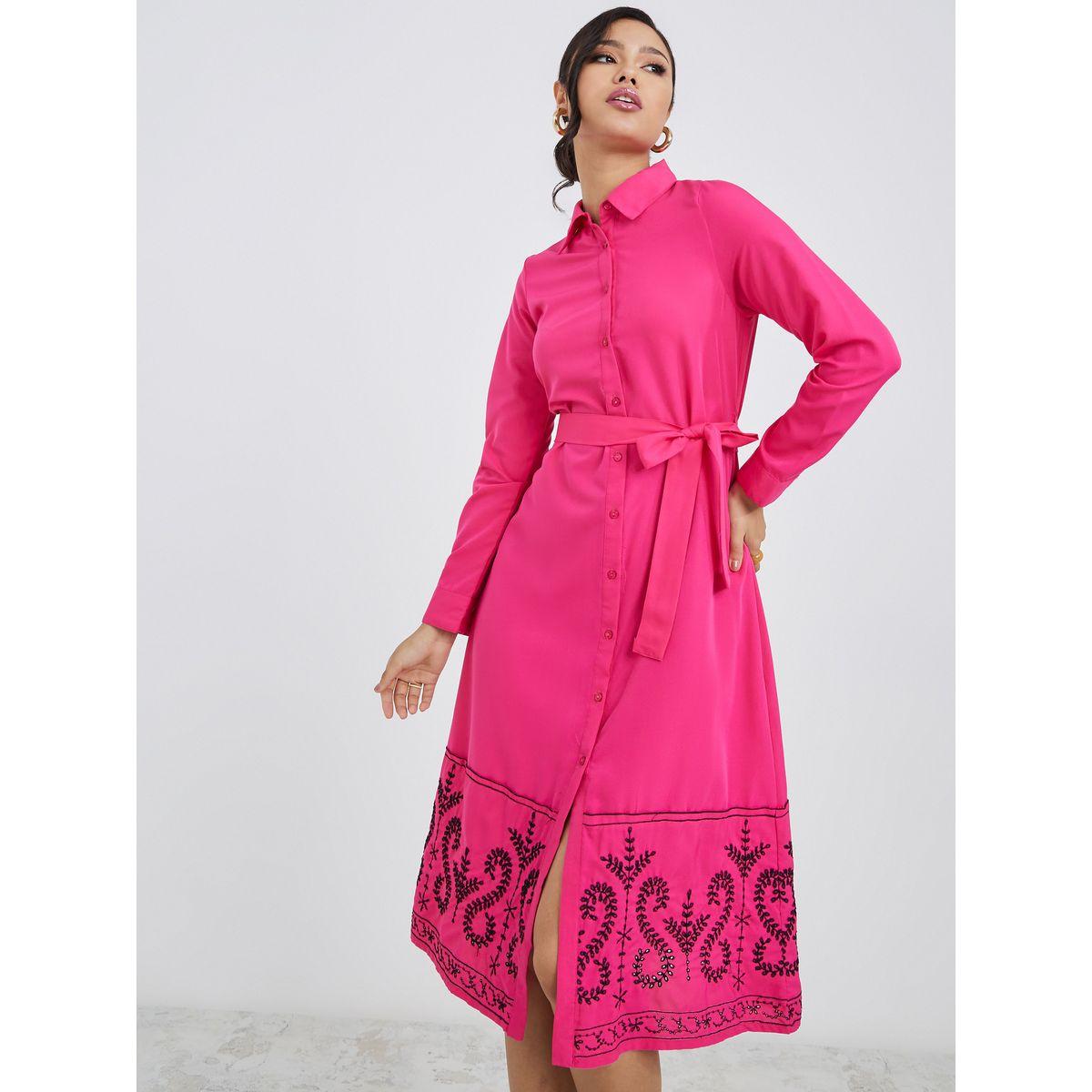 فستان ميدي باكمام طويلة-women-clothing-dresses-image-1